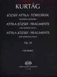 Attila Jozsef Fragments, Op. 20 Vocal Solo & Collections sheet music cover